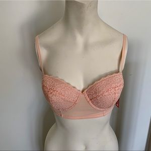 CORSET LACE BRA PRINCESS PINK SEXY NWT